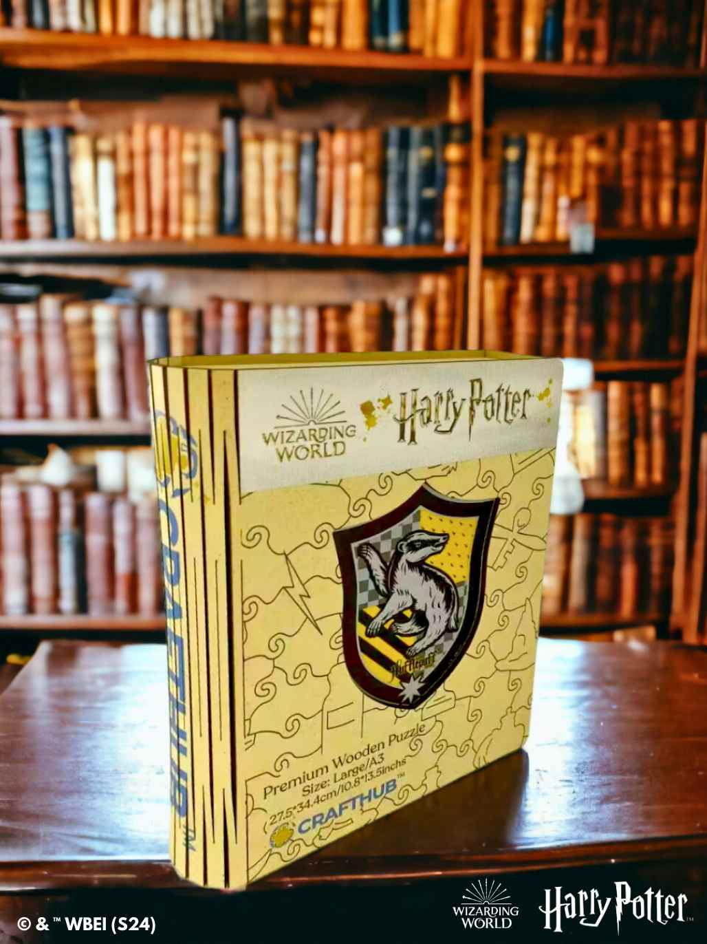 Harry Potter - Rompecabezas de madera Escudo de Hufflepuff
