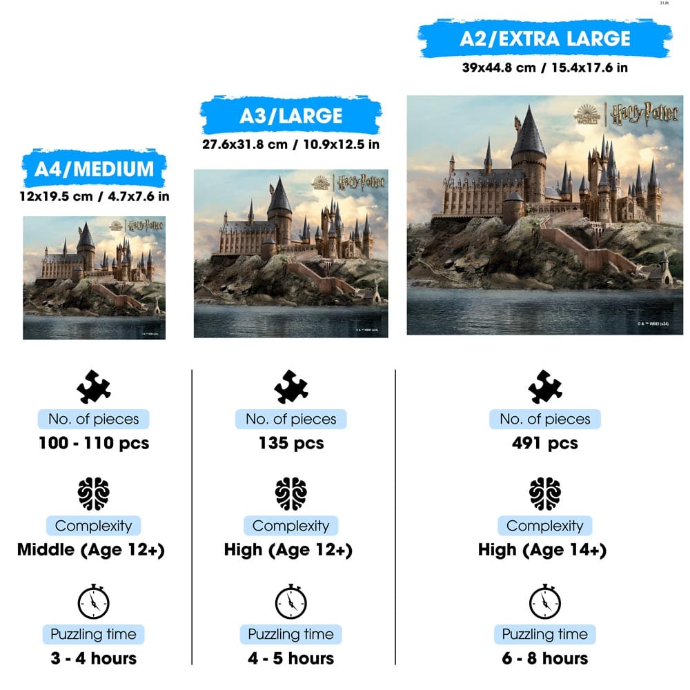 Harry Potter - Rompecabezas de madera del castillo de Hogwarts