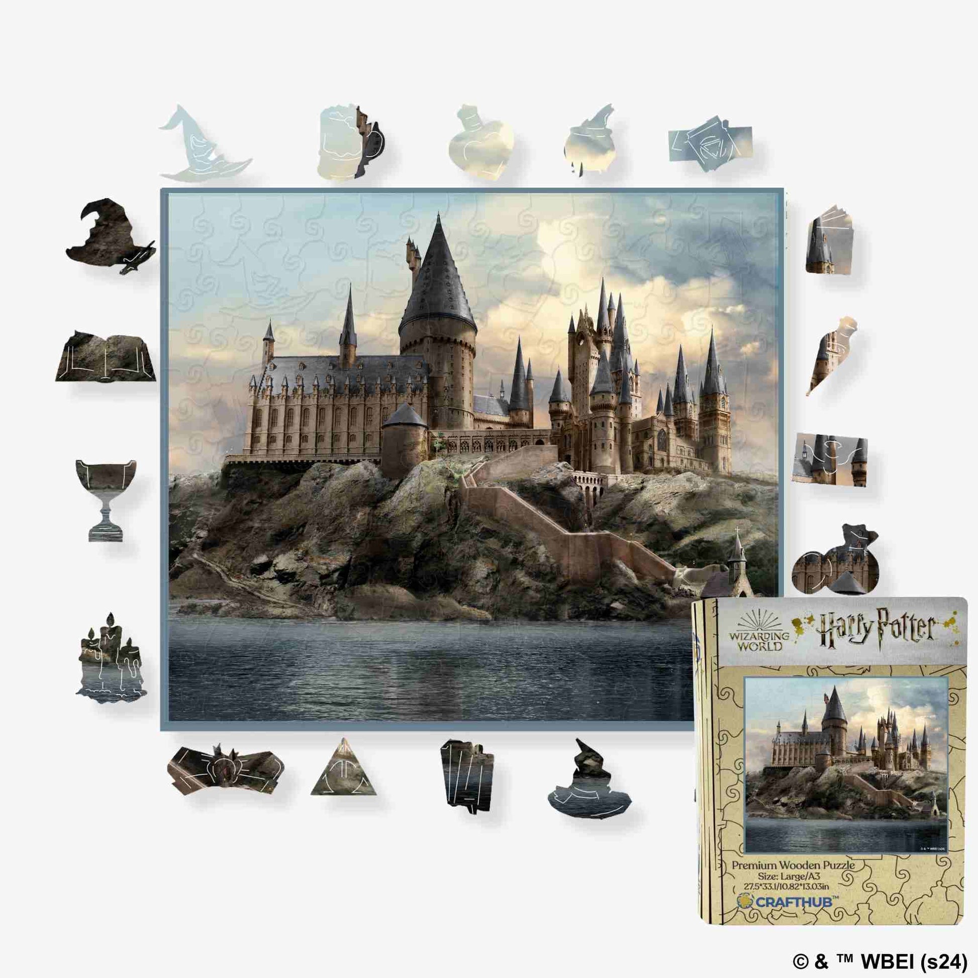 Harry Potter - Rompecabezas de madera del castillo de Hogwarts